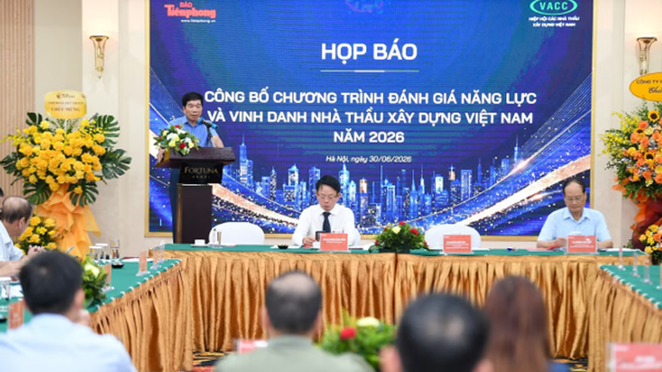 Công bố chương trình đánh giá năng lực và vinh danh nhà thầu xây dựng Việt Nam 2026