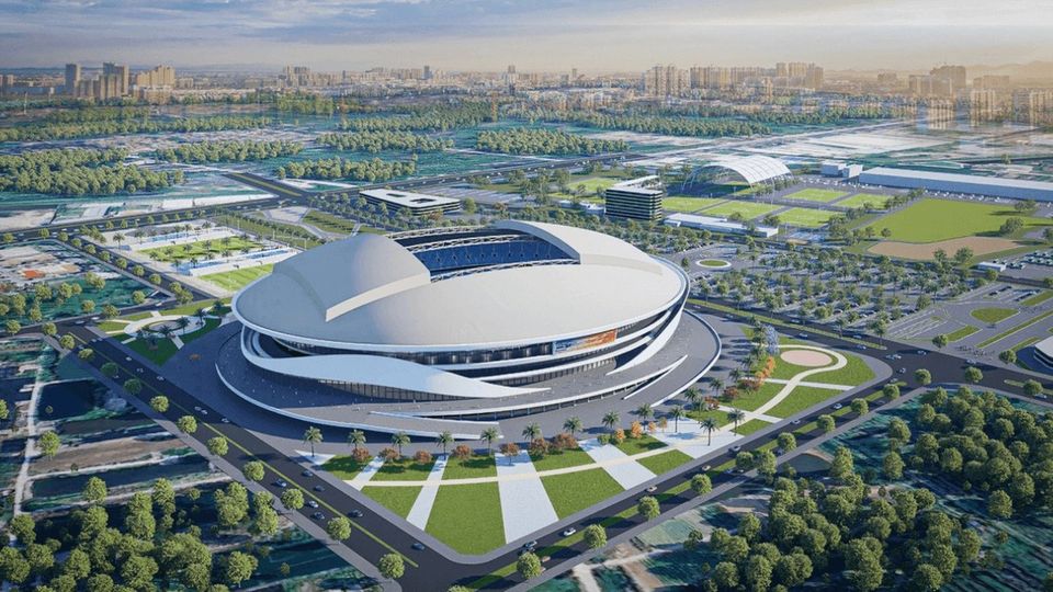 Sân vận động lớn thứ 2 Việt Nam đủ sức tổ chức World Cup thi công thần tốc, chưa đầy 1 năm nữa sẽ hoàn thiện