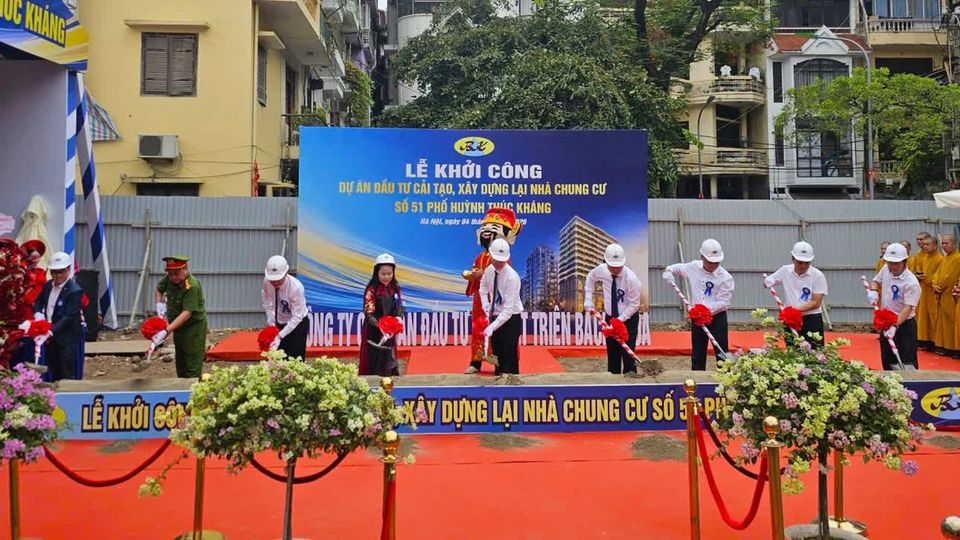 Hà Nội: Khởi công cải tạo chung cư cũ 51 Huỳnh Thúc Kháng